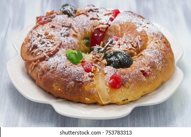 Traditional Portuguese Chrismas Cake Bolo Rei