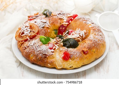 Traditional Portuguese Chrismas Cake Bolo Rei