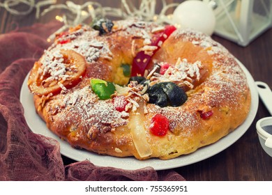 Traditional Portuguese Chrismas Cake Bolo Rei