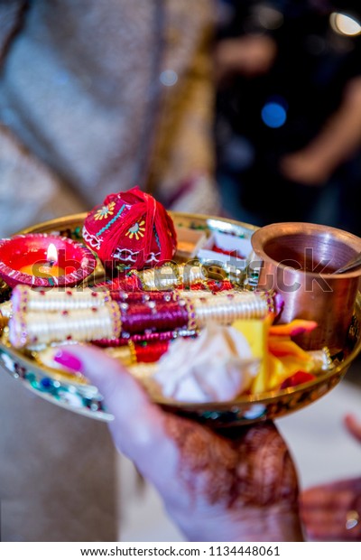 Traditional Rasam Indian Wedding Holding Thaali Stock Photo Edit