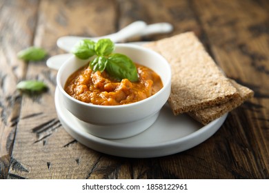 Traditional Roasted Eggplant Capsicum Dip