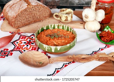 Traditional Romanian Food. Mashed Beans