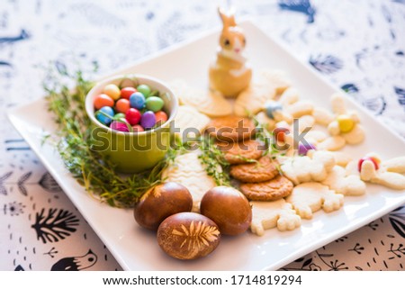 traditional Romanian orthodox Easter table 