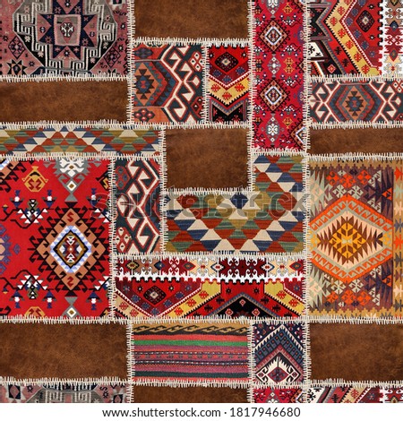 traditional rug patchwork decoratıon carpet