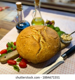 Traditional Rustic Homemade Maltese Bread 