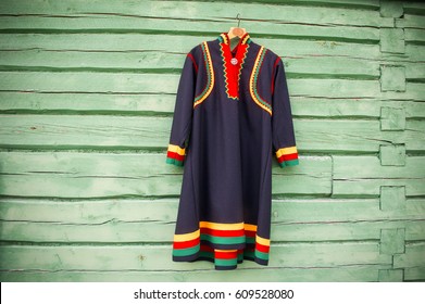 Traditional Sami Dress On A Hanger