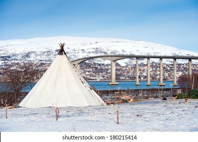 Traditional Sami Reindeer-skin Tents (lappish Yurts) In Tromso