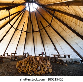 Traditional Sami Reindeer-skin Tents (lappish Yurts) In Tromso