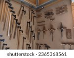 Traditional Shipwrights tools on display at the Viking Ship Museum