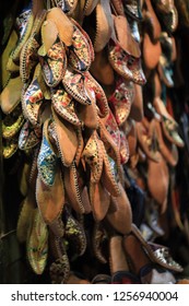 Traditional  Shoe Of Egypt In  Local Market