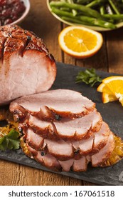 Traditional Sliced Honey Glazed Ham Ready For The Holidays