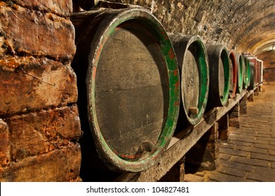 Traditional Small Wine Cellar, Picture Taken At Moravia, Czech Republic.