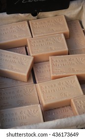 Traditional Soap Bars From Marseille, Brown Soap With Musk Scent (name Of Scent Imprinted In French, No Branding!)