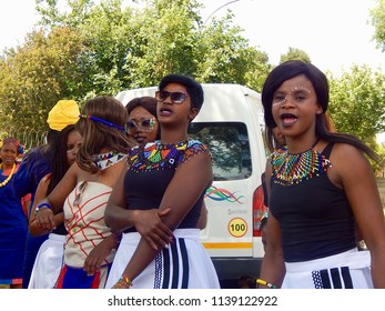 Traditional South African Wedding Between, Xhosa And Ndebele - Johannesburg, South Africa, 29 October 2017. Singers At The Wedding.