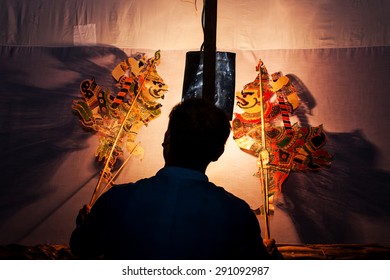 Traditional South Of Thailand Shadow Puppet Show