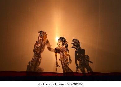 Traditional South Of Thailand Shadow Puppet Show,Thailand