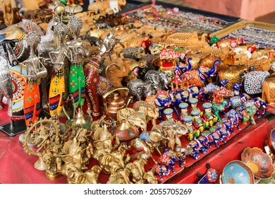 Traditional Souvenir For Sale At Jaipur Market Rajasthan 