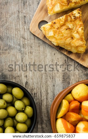 Similar – Traditionelle spanische Tapas. Draufsicht