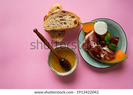 Similar – Spanisch Tapa, Käse Brot