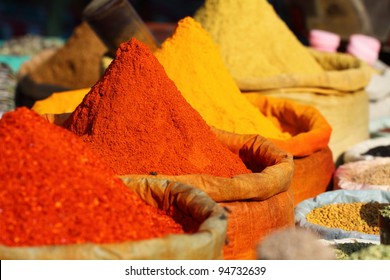 Traditional Spices Market In India.