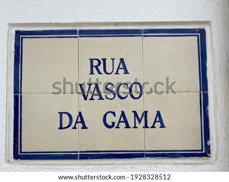 Traditional street sign of 