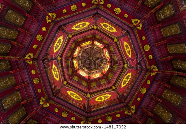 Traditional Style Ceiling Thai Cathedral Stock Photo Edit