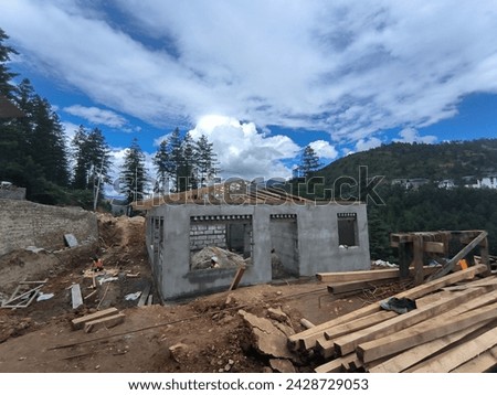 Traditional style house in construction
Hidden in mountain 