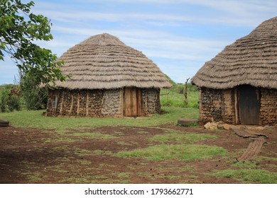Traditional Szwaziland Zulu Village houses