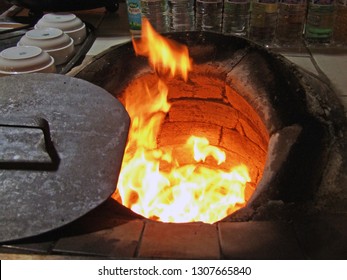 Traditional Tandoor Bread Fire
