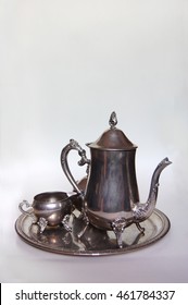 Traditional Tea Set On White Background