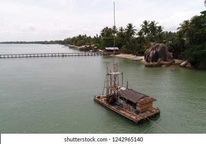 Traditional Tin Mining On The Beach At Bangka Island, Indonesia