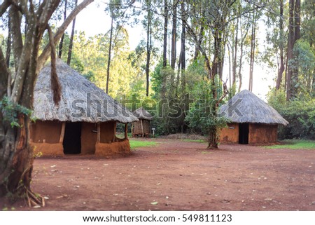 Traditional, tribal hut of Kenyan people, Nairobi, East Africa