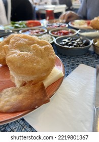 Traditional Turkish Breakfast At Saturday Morning