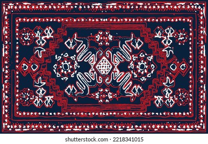 Traditional Turkish Carpet Vector Motifs  colored rug. Rich ornament for fabric design, handmade, interior decoration, textiles geometric,  Patterned carpet pillow, flooring, mat, scarf, home textile  - Shutterstock ID 2218341015