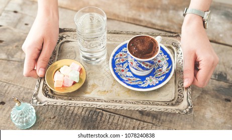 Traditional Turkish Coffee Drink Concept