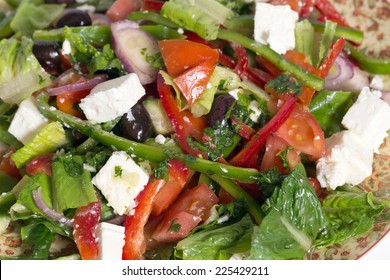 Traditional Turkish salad, tossed with olive oil and herbs