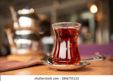 Traditional Turkish Tea In Glass