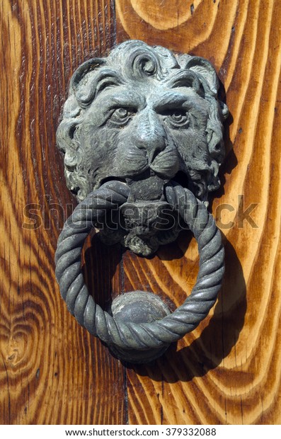 Traditional Venetian Gilded Lion Head Door Stock Photo Edit Now