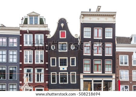 Image, Stock Photo Beautiful Architecture Of Dutch Houses On Amsterdam Canal In Autumn