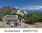 Traditional village of Emborios at Nisyros island in Greece