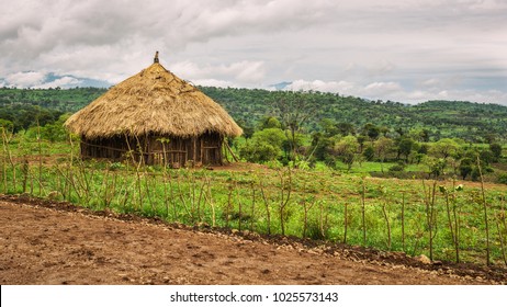 Traditional village house near Addis Ababa, Ethiopia, Africa