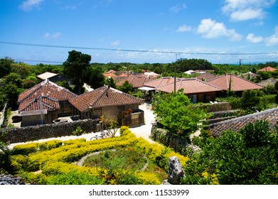 Traditional Village, Taketomi Island Of Yaeyama Islands, Okinawa, Japan