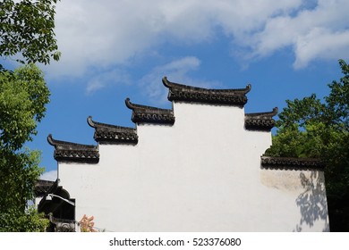 Traditional Wall In China Water Village                   