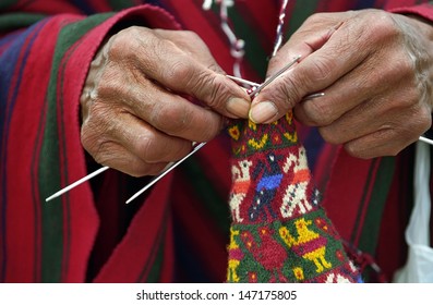 Traditional Weaver Near Cuzco Peru