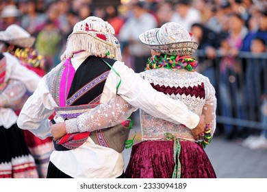 The traditional Wititi dance from the colca region in Arequipa, Peru. - Shutterstock ID 2333094189