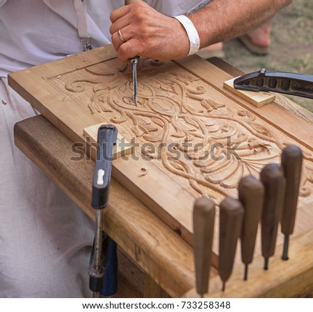 Traditional wood carving