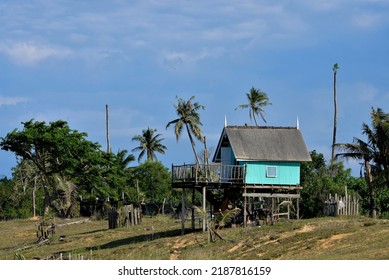 A Traditional Wooden Malay Style Village( Rumah Kampung) House In Jambu Bongkok, Terengganu Malaysia