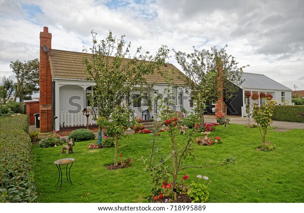 Traditional Wooden Seaside Holiday Cottage Uk Stock Photo Edit