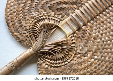 rattan hand fan