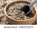 Traditional yerba mate in wooden bowl.traditional Argentine drink. 